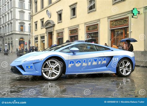 Lamborghini Luxury Police Car in Florence , Italy Editorial Stock Photo ...