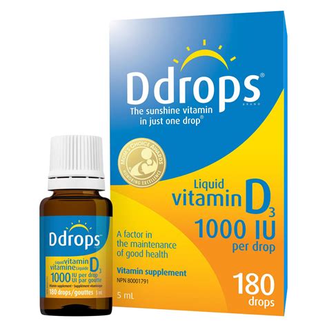 Ddrops® Liquid Vitamin D3 Vitamin Supplement, 1000 IU | Walmart Canada