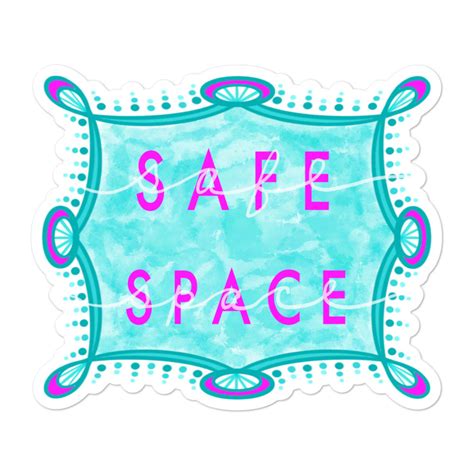 Safe Space White: Bubble-free stickers | Etsy