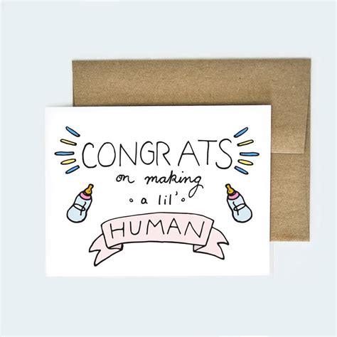 Congratulations Card Baby Funny Baby Greeting Card New - Etsy