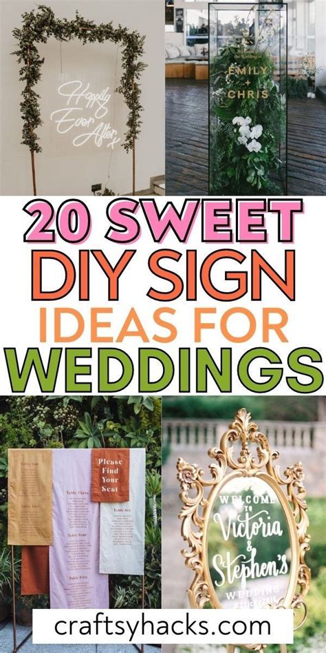 the top 20 sweet diy sign ideas for your wedding ceremony is featured ...