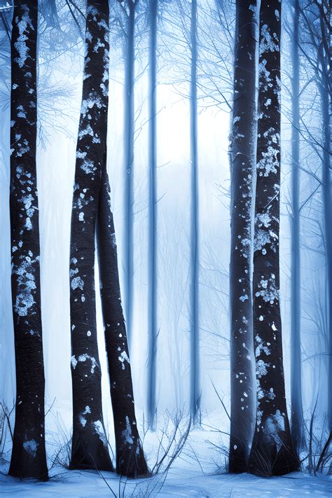 Winter Forest Background · Creative Fabrica