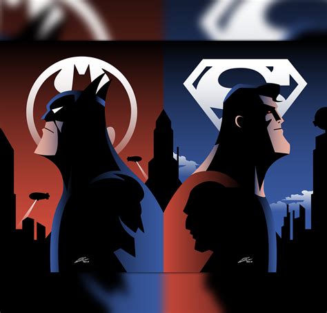 BATMAN/SUPERMAN Animated Series Poster Art on Behance