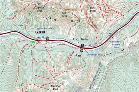 Coquihalla Summit Map