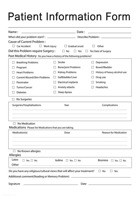 Medical Patient Report Form | Free Image