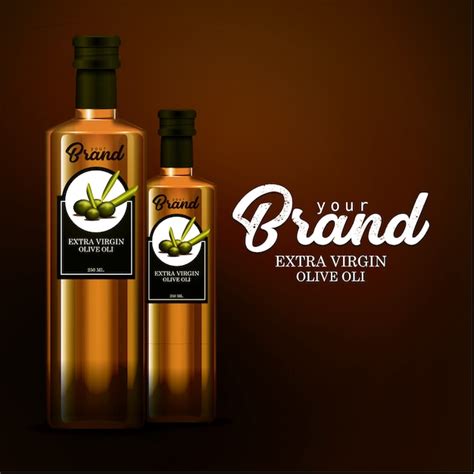 Premium Vector | Mock-up template bottle of oil