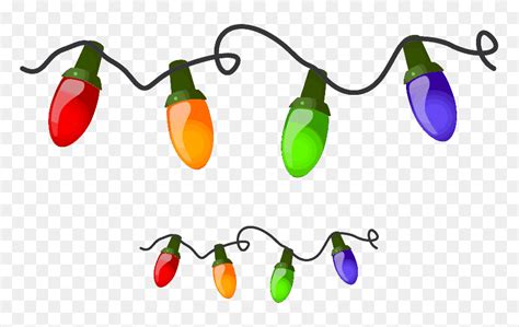 Collection Of Free - Vector Christmas Lights Cartoon, HD Png Download - vhv