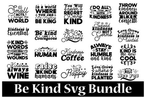 Be Kind Svg Bundle Graphic by Lazy Craft · Creative Fabrica