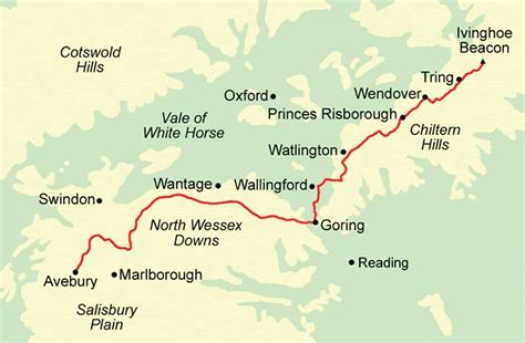 Ridgeway Walk Map | Walking holiday, Ridgeway, Historical sites