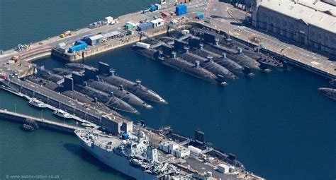 submarine graveyard at Plymouth aerial photograph | aerial photographs of Great Britain by ...