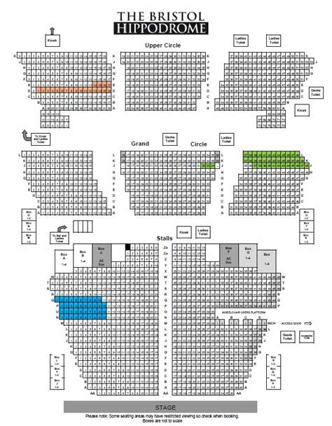 15+ Hippodrome seating plan bristol