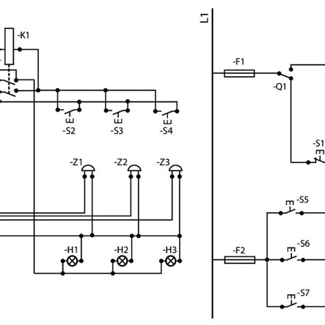 Example of a simple wiring diagram (a) and its corresponding ladder... | Download Scientific Diagram