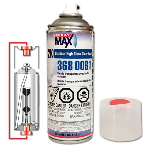 Spraymax 3680061, 2k Urethane Clear Coat, Aerosol