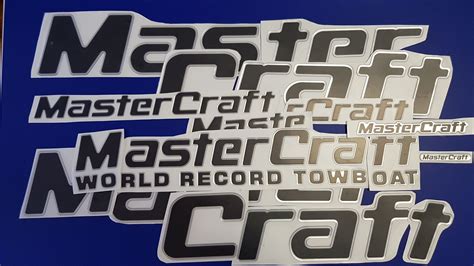 MasterCraft boat Emblems 6029 chrome black FREE | Etsy