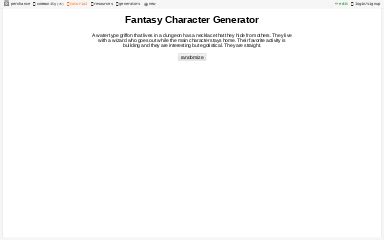 Fantasy Character Generator