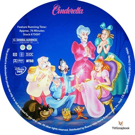 Cinderella dvd label (1950) R1 Custom