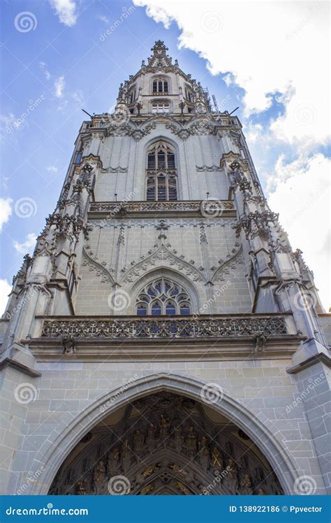 Bern Cathedral. Gothic Cathedral Stock Photo - Image of berner, place ...