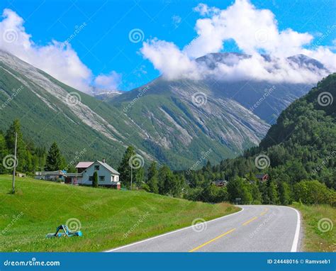 Mountain Road In Norway Royalty Free Stock Image - Image: 24448016