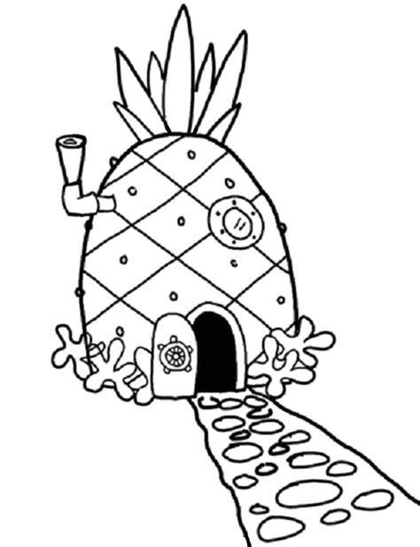 Spongebob House Coloring Pages - BubaKids.com