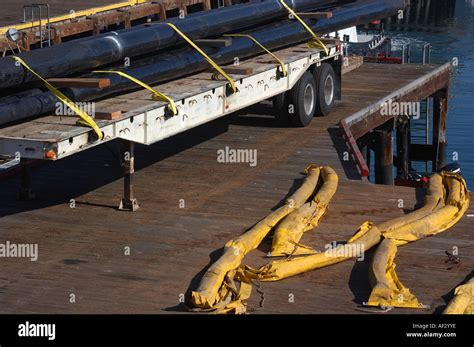 Oil Containment Booms Stock Photo - Alamy