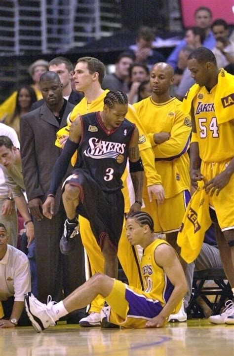 Allen Iverson Philadelphia Sixers Tyrone Lue Los Angeles Lakers NBA ...