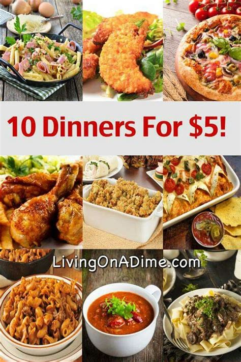 10 Dinners For $5! | Cheap dinner recipes, Cheap dinners, Meals