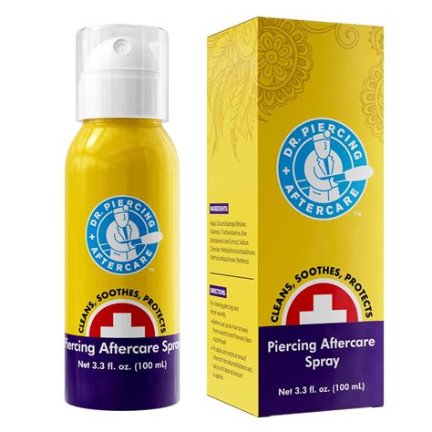 Dr. Piercing Aftercare Spray - Saline Solution for Piercings - Ear Piercing Cleaner Saline Wound ...