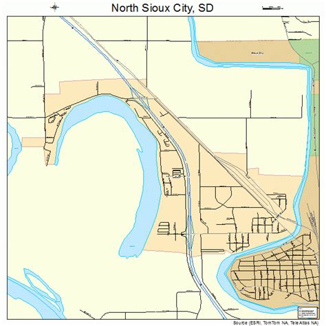 North Sioux City South Dakota Street Map 4645700