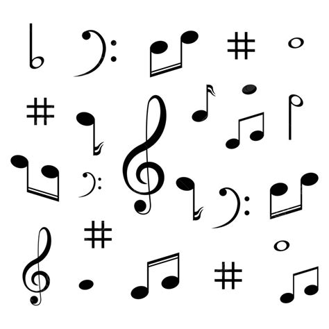 Music Note Vector Art PNG, Music Note Icon Vector, Symbol, Clef ...