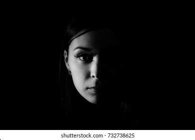 Beautiful Woman Face Darkness Stock Photo 732738625 | Shutterstock