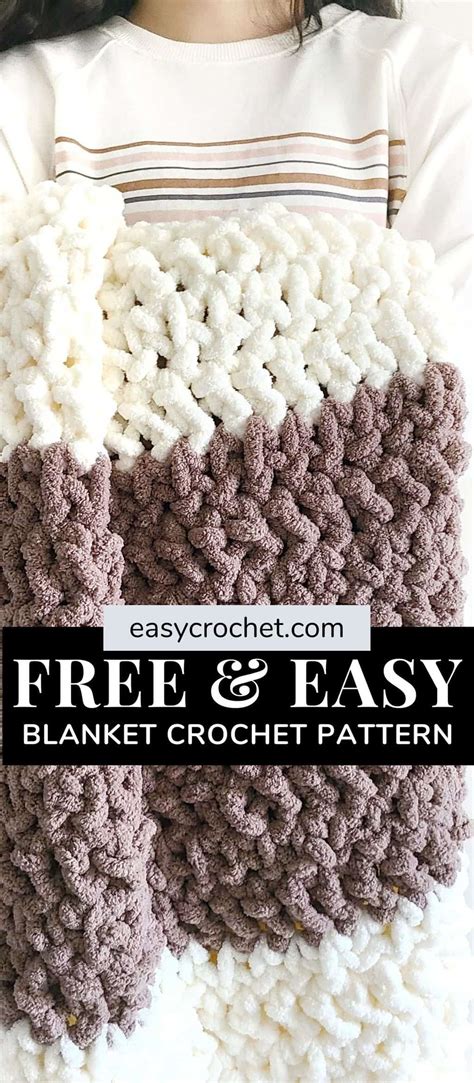 Crochet Weighted Blanket using Bernat Blanket Extra - Easy Crochet Patterns