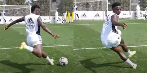 Vinicius anota fantástico gol sin mirar en el entrenamiento del Real ...