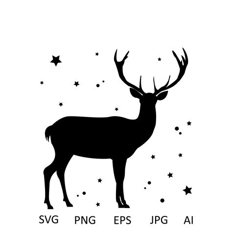 Christmas Deer Silhouette