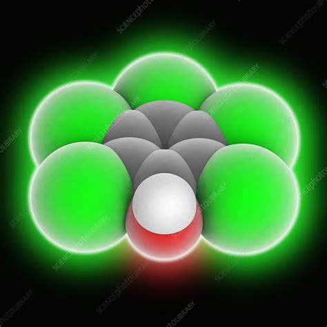 Pentachlorophenol molecule - Stock Image - C025/9686 - Science Photo Library