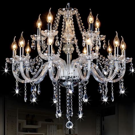 Clear Beveled K9 Crystal Chandelier Light European Style Candlestick ...