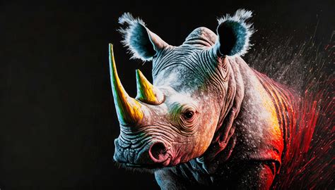 White Rhinoceros, Animal, Art Free Stock Photo - Public Domain Pictures