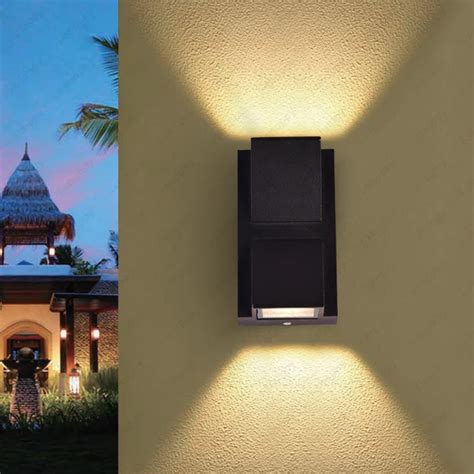 Haut/Bas 6 W LED Applique Murale Lampe Extérieure Imperméable À L'eau Luminaire Balcon ...