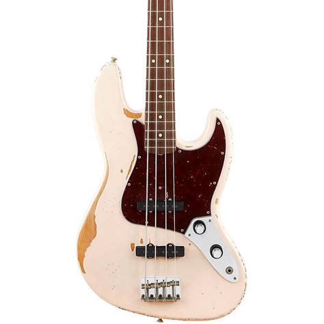 Fender Flea Signature Road Worn Jazz Bass Shell Pink | Guitar Center