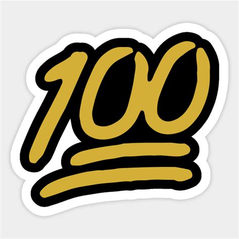 Keep it 100 Emoji Logo T-shirt Funny Cool Gift Shirts - 100 - Sticker | TeePublic