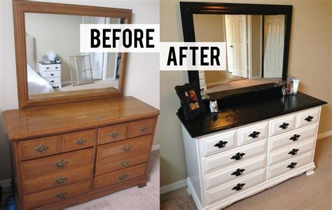 DIY Black and White Dresser Makeover | Bedroom furniture makeover ...