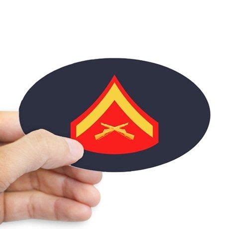 USMC: LCpl E-3 (Blue) Sticker (Oval) on CafePress.com | Marine corps gift, Bumper stickers ...