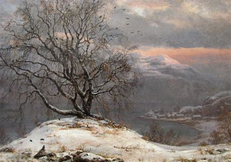 johan Christian Dahl's Birch Tree at Slinde in Winter (1838). | Johan ...