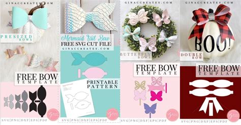 Scrapbooking Paper Hair bow bundle SVG Felt bow SVG template Hair bow ...