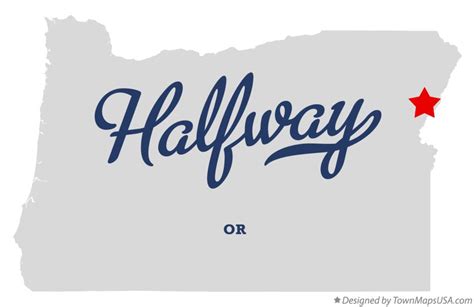 Map of Halfway, OR, Oregon