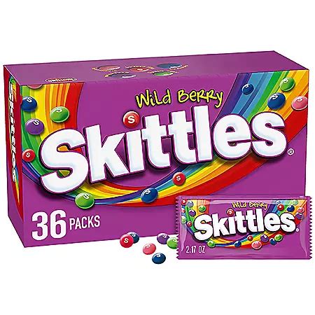 Skittles Wild Berry Fruity Candy Singles (2.17 oz., 36ct.) - Sam's Club