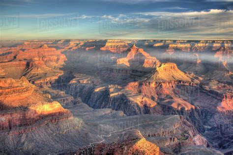 AZ, Arizona, Grand Canyon National Park, South Rim, sunrise at Yavapai ...