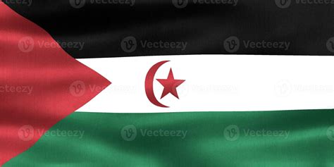 Western Sahara flag - realistic waving fabric flag 12568502 Stock Photo ...