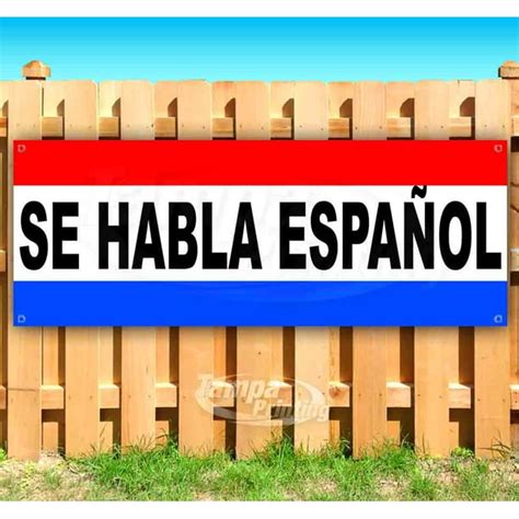 SE HABLA ESPANOL 13 oz Vinyl Banner With Metal Grommets - Walmart.com ...