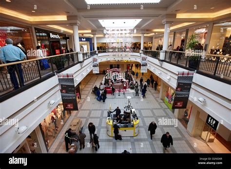 midtown plaza mall with santa grotto before christmas Saskatoon Saskatchewan Canada Stock Photo ...