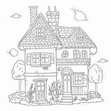 Cute House Coloring Pages Outline  sketch template